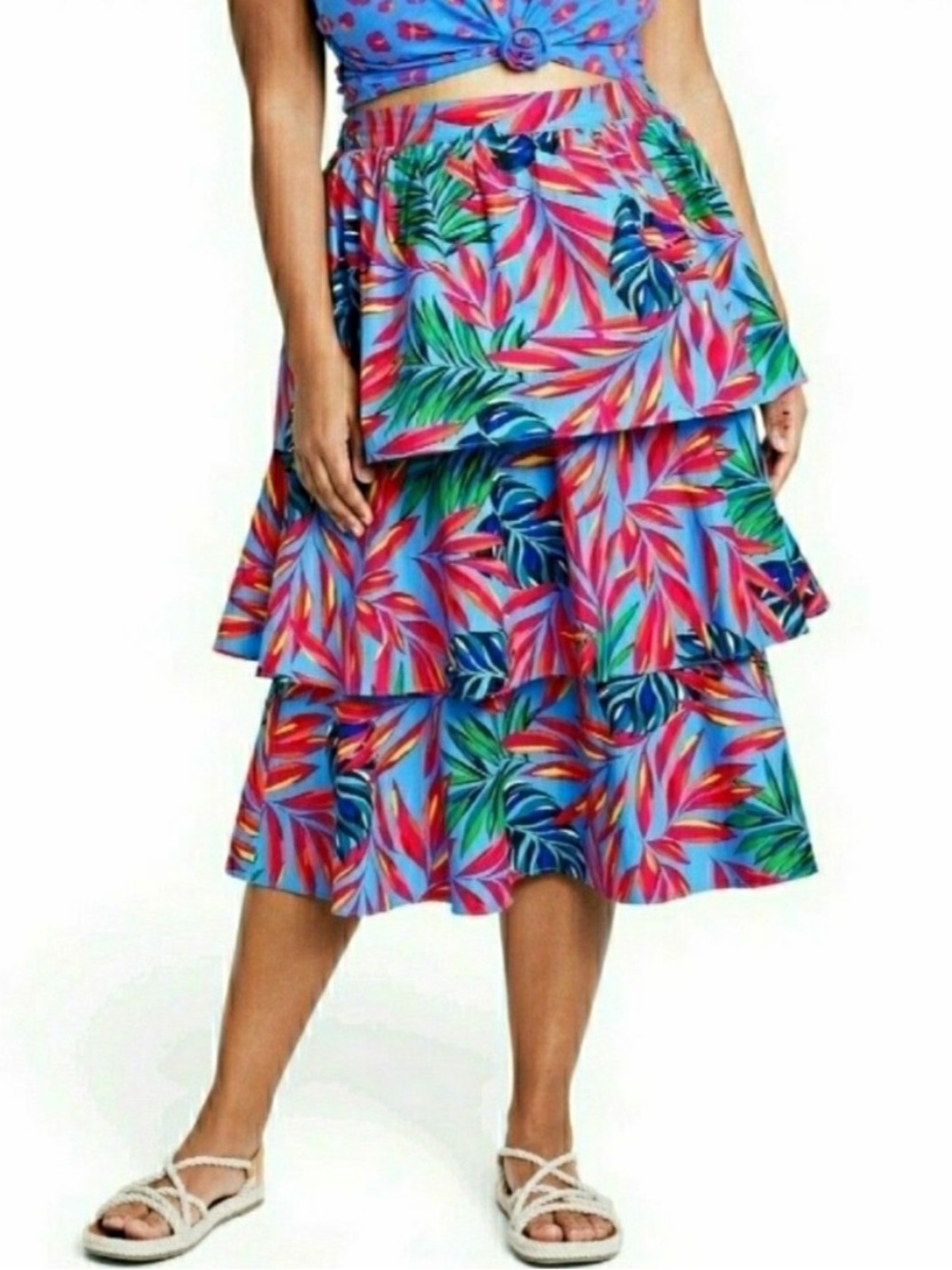Tabitha Brown Target tiered midi skirt